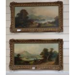 English School circa 1900, pair of oils on canvas, views of the lake district, 30 x 60cmCONDITION: