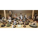 A collection of Country Artists and other resin models of birds and animals, including a large