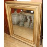 A Victorian giltwood and gesso wall mirror, converted from a picture frame, W.94cm H.107cmCONDITION:
