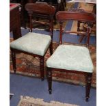 A set of four William IV mahogany dining chairs