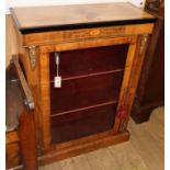 A Victorian walnut pier cabinet, W.75cm, D.32cm, H.99cm Condition report: The top is sun bleached,