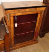 A Victorian walnut pier cabinet, W.75cm, D.32cm, H.99cm Condition report: The top is sun bleached,