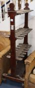 A Victorian mahogany bootrack, W.77cm, D.48cm, H.150cm Condition report: Appears to have been barn-