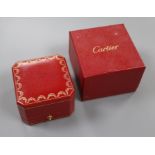 A modern Cartier jewellery box and outer box.CONDITION: Good condition.