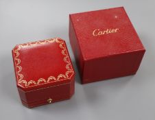 A modern Cartier jewellery box and outer box.CONDITION: Good condition.