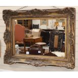 A Victorian gilt and gesso wall mirror, W.104cm, H.80cm