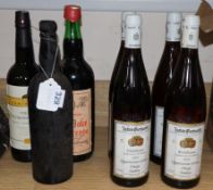 Seven bottles of wine and sherry