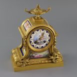 A French ormolu mantel clock, height 25cm