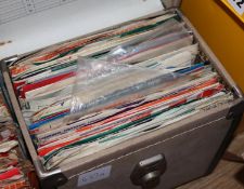 Box of 60s/70s singles to include several Beatles picture sleeve EPs