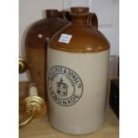 A D.T. Lyle & Sons Ltd stoneware lemonade flask and an earthenware jar (2)