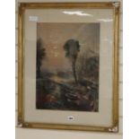 Willmote after Turner, coloured engraving, Fantasy landscape, 51 x 38cmCONDITION: Ground paper a