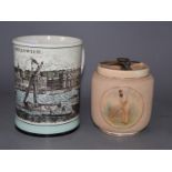 A limited edition Shand Kydd Potter Greenwich by Eric Thomas mug and a W. E. Grace tobacco jar