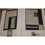 Danny Kaye - an album of original unpublished photos, autographs, newspaper cuttings, ticket