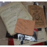 1940's British and International football boxing archive includes autographs, programmes, press