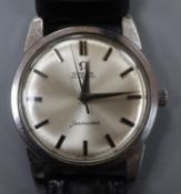 A gentleman's 1960's stainless steel Omega Seamaster automatic, movement c.552, on associated