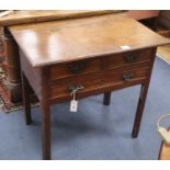 A George III mahogany lowboy, W.75cm, D.49cm, H.71cm