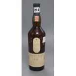 A bottle of Lagavulin 16 year old malt whisky