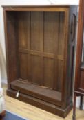 An oak open bookcase, W.109cm, D.29cm, H.149cm