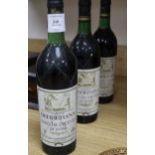 Three bottles of Bodegas Berberana Cosecha Especiale - Rioja, 1964