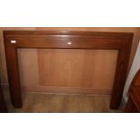 An Art Deco style oak fire surround, W.145cm H.96cm