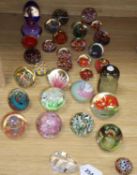 Thirty three various paperweights including Caithness