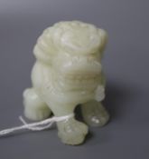 A jade lion-dog, height 6cm