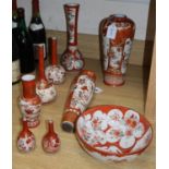 A collection of Japanese Satsuma ware