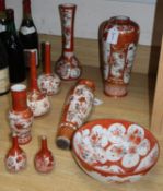 A collection of Japanese Satsuma ware