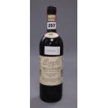 A bottle of Barolo Comte Burlotto 1982