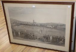 After George Henry Phillips, engraving, The Cricket Match, between Sussex and Kent, at Brighton,