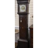 Thos. Carter, Cricklade. An 18th century oak longcase clock, H.196cm