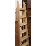 A vintage pine step ladder, H.175cm