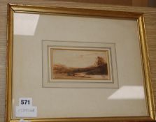 Henry Barlow Carter (1804-1868), watercolour, Scene near Scarborough, signed and dated 1854, 8 x