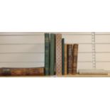 A group of cloth and leatherbound reference vols, including an Austrian Atlas, 1904 (9)