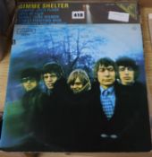 Nine mainly early Brazilian press Rolling Stones LPs