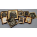 A collection of nine 17th - 19th century ambrotypes