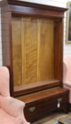 An Edwardian style inlaid mahogany open bookcase, W.130cm, D.48cm, H.206cm