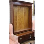 An Edwardian style inlaid mahogany open bookcase, W.130cm, D.48cm, H.206cm