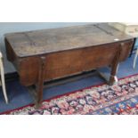 An early 19th century Sussex elm dough bin, W.132cm, D.58cm, H.63cm