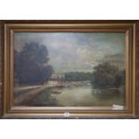 James Isiah Lewis (1860-1934), oil on canvas, Richmond Bridge, signed, 50 x 75cmCONDITION: Canvas