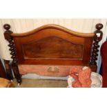 A Victorian mahogany single tester bed, W.130cm