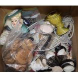 A quantity of doll parts