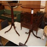 A pair of Regency style mahogany octagonal tripod wine tables, W.53cm H.77cm