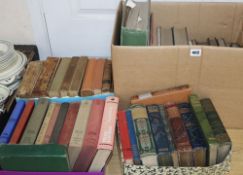 A collection of Angela Thirkell books and three boxes of mixed books