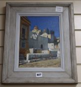 Anne Wright, oil on canvas, Church in Symi, monogrammed, 29 x 22cmCONDITION: Good clean condition.