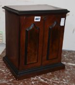 A Victorian mahogany stationery cabinet, height 34cm width 29cm