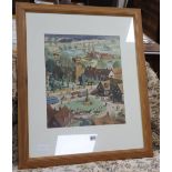 § Ronald Lampitt (1906-1988), watercolour, Village scene, signed, 42 x 35.5cmCONDITION: Possibly