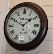 A Gray's wall timepiece, Diam.38cm