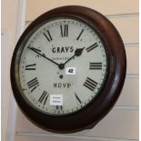 A Gray's wall timepiece, Diam.38cm