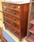 A Victorian mahogany chest, W.108cm, D.53cm, H.120cmCONDITION: Overall a good colour, a scratch